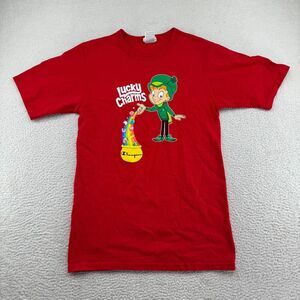 Vintage Champion Lucky Charms Leprechaun Shirt Mens Medium Red Short Sleeve Tee